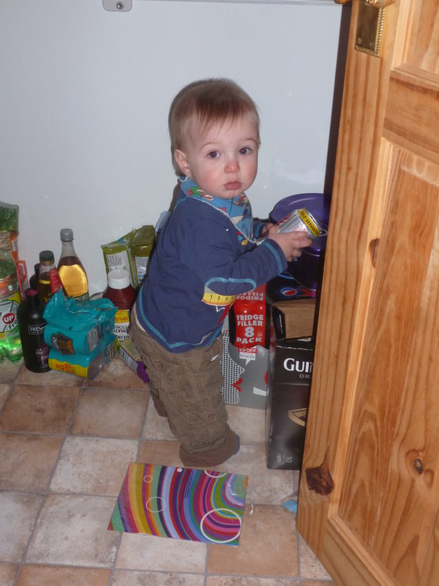 toddler on the walk