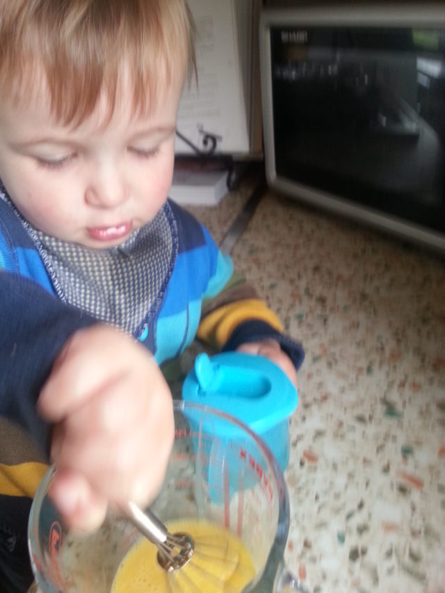 whisking eggs