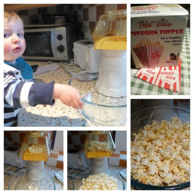Testing the popcorn maker