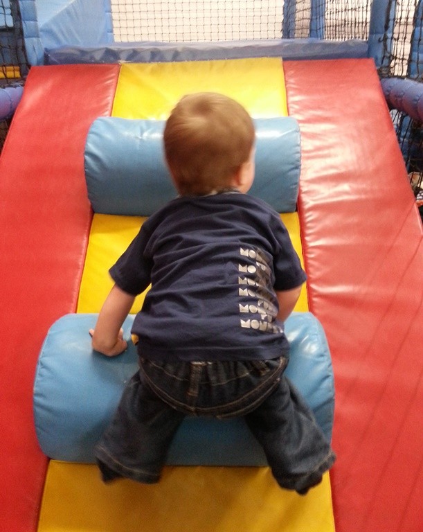 climbing at soft play