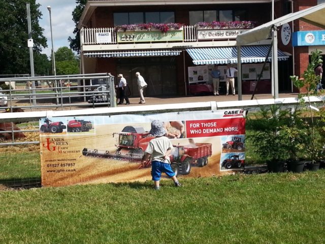 combine harvester banner