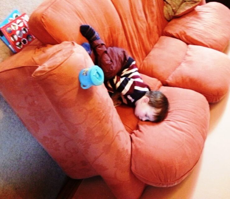 sleeping toddler