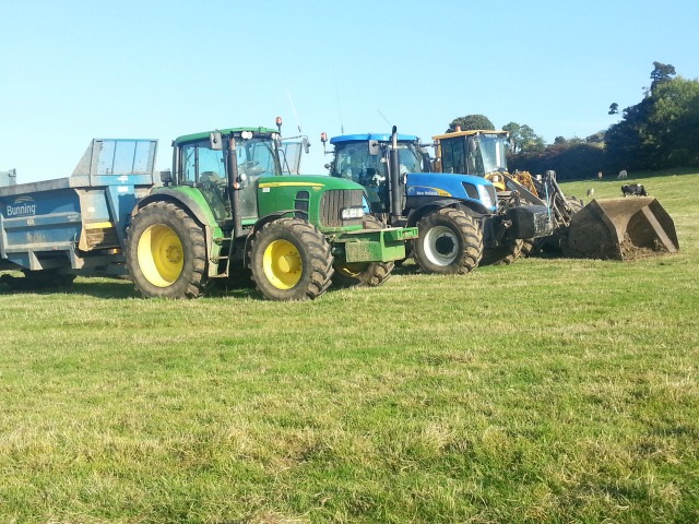 tractors lined up
