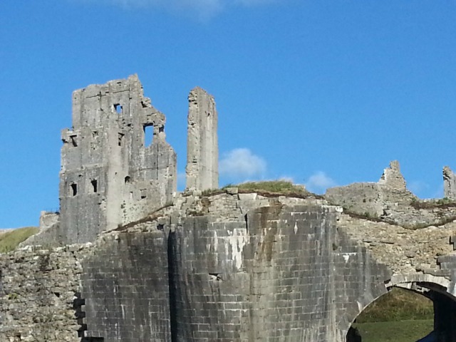 broken Corfe Castle c