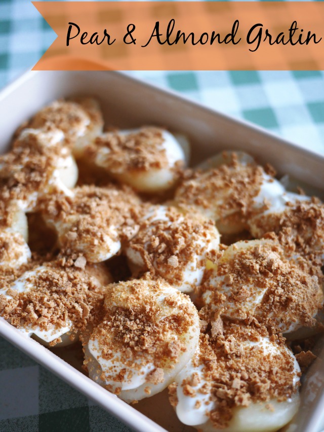 Pear & almond gratin - Bubbablue and me