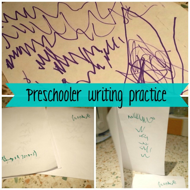 preschooler writing practice