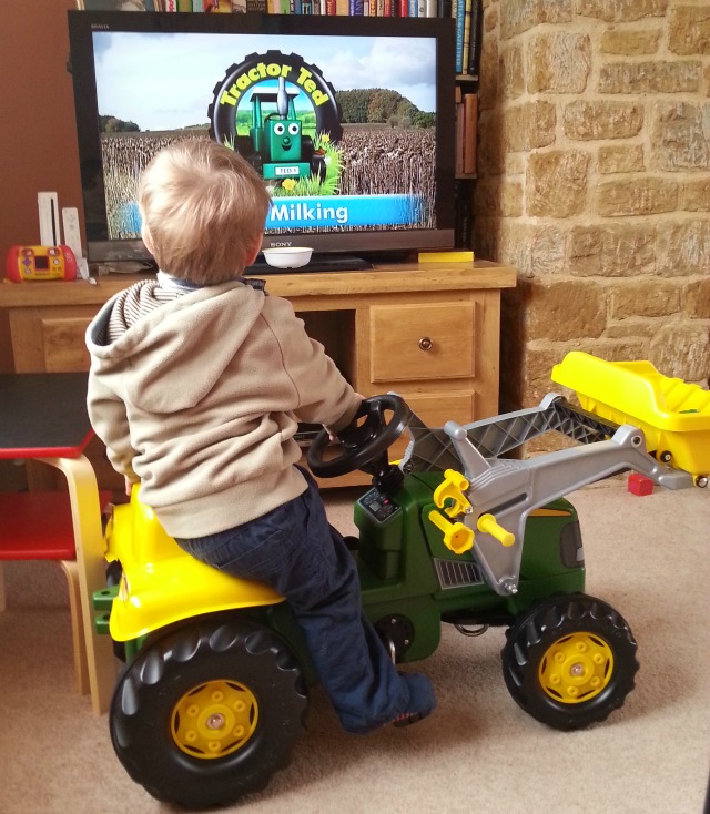 tractor ted and john deere ride on tractor