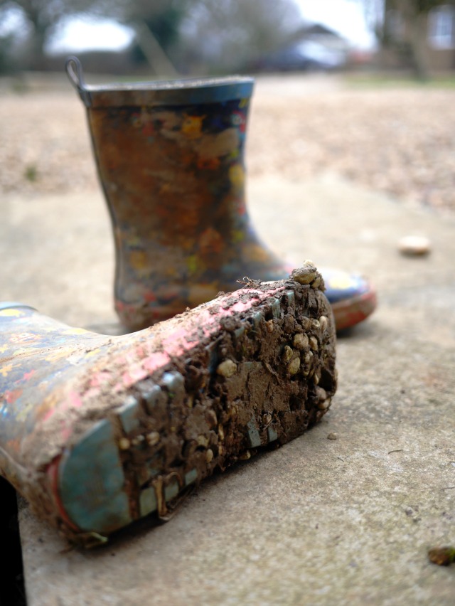 muddy wellies