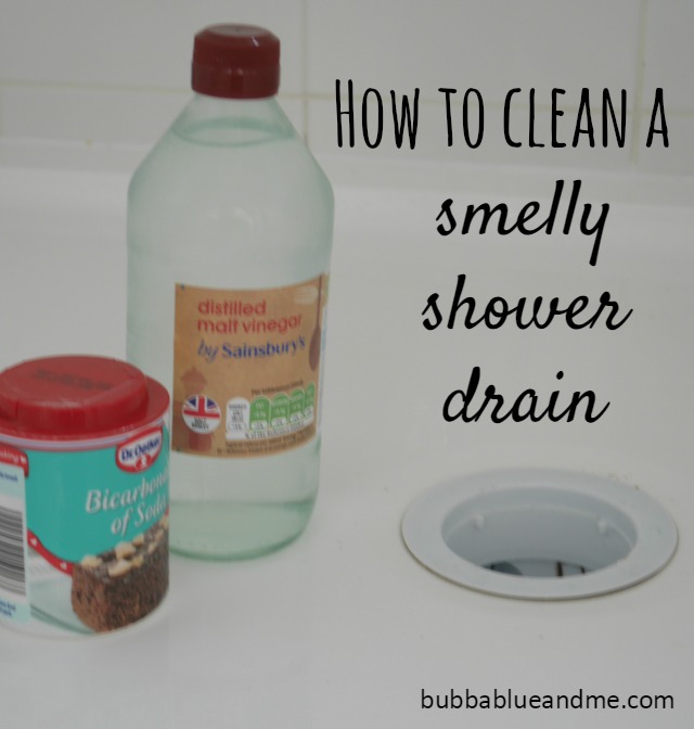 Clean a smelly shower drain au naturel Bubbablue and me