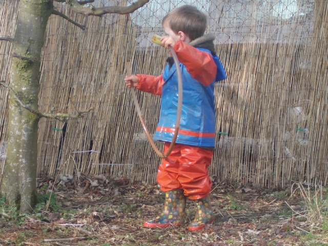 water tubing in the nursery garden