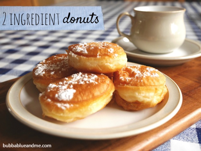 2 ingredient donuts - Bubbablueandme