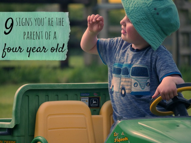 9 signs you're the parent of a four year old