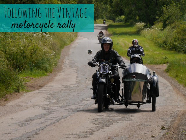 following the vintage motorcycle rally