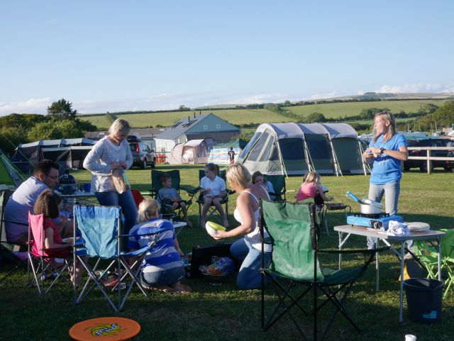 feeding the hungry at the campsite