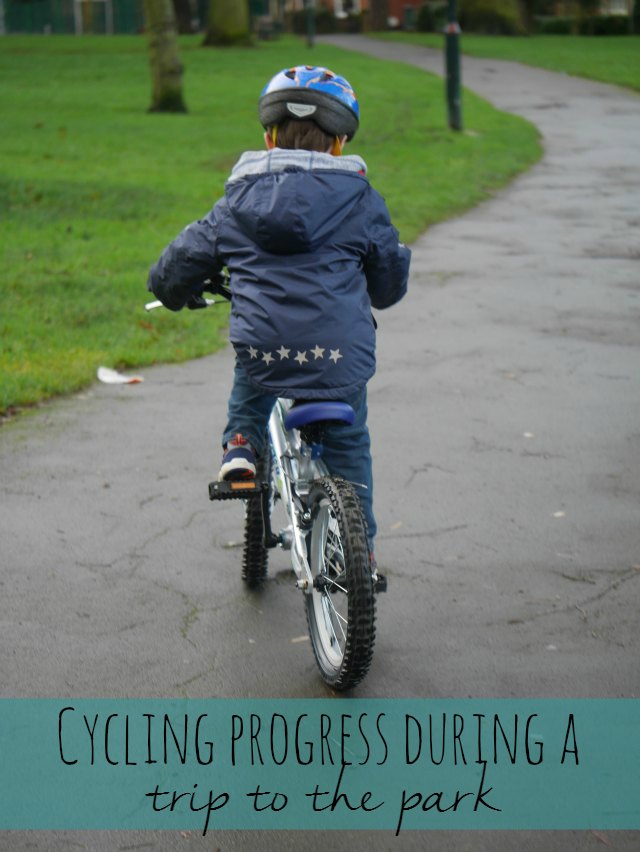 Cycling progress during a trip to the park - Bubbablue and me