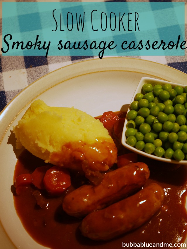 Slow cooker smoky sausage casserole - Bubbablue and me