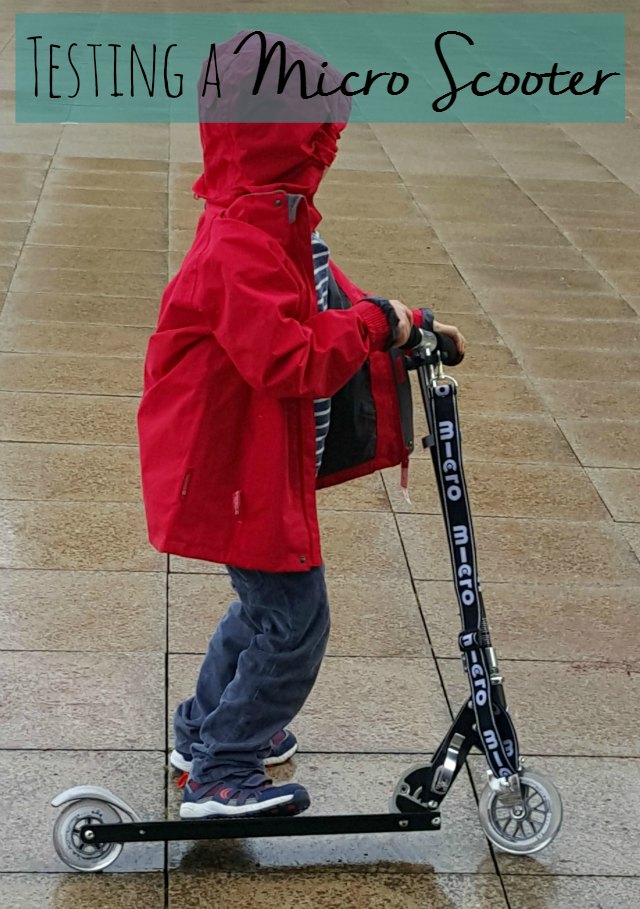 testing out the microscooter