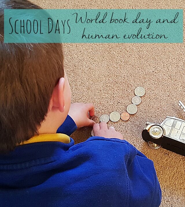 school days - world book day and human evolution - Bubbablue and me