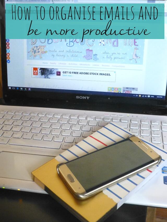 how to organise emails and be more productive Bubbablue and me