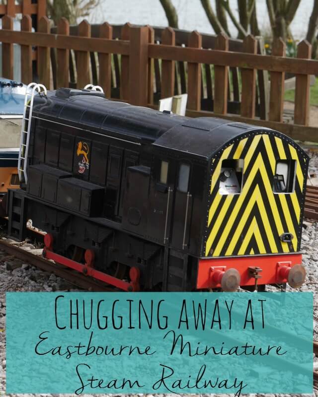 chugging away at Eastbourne miniature steam railway - Bubbablueandme
