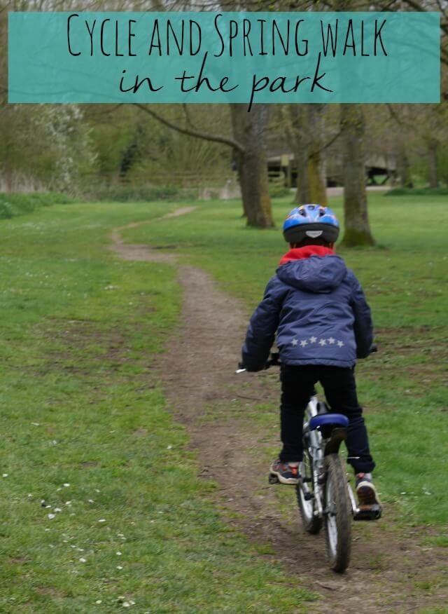 cycle and spring walk in the park - Bubbablue and me