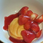 baked ricotta cakes with berry sauce