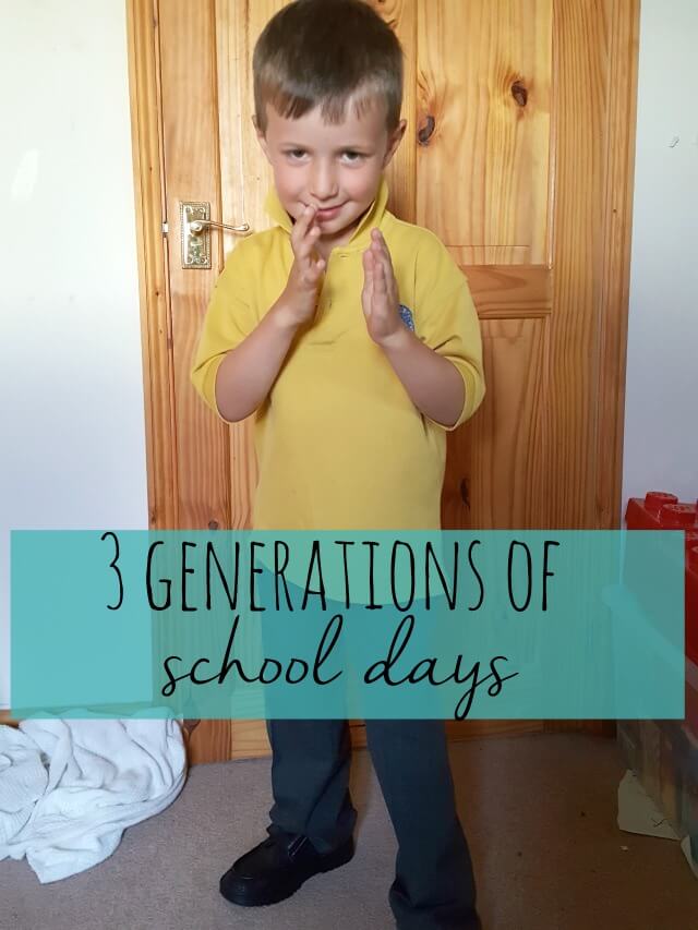reminiscing about 3 generations of school days - Bubbablue and me