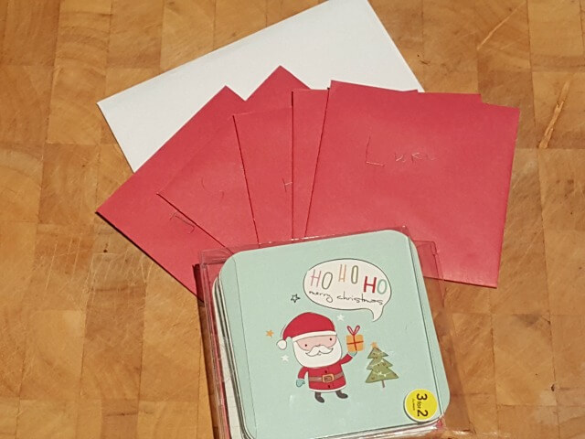 hand written christmas cards