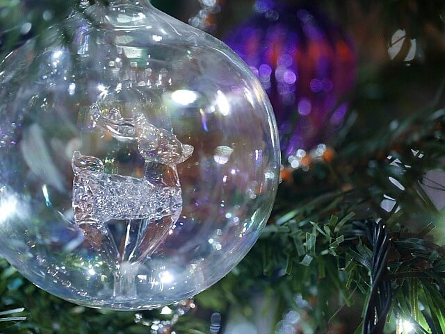 Christmas bauble on the tree