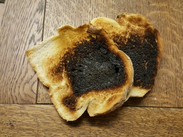 burnt toast