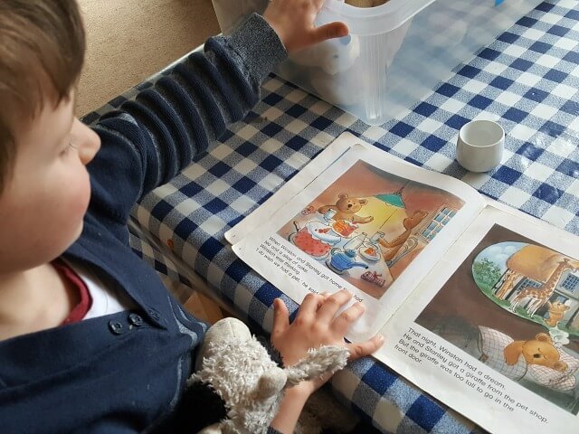 reading books the two bears