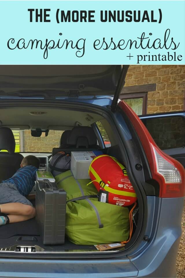 the unusual camping essentials you sholdn't forget to pack - Bubbablue and me