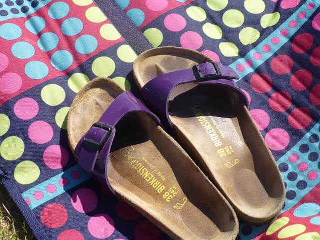 summer birkenstocks and picnic blankets