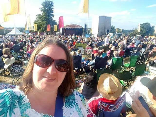 selfie at Cornbury festival