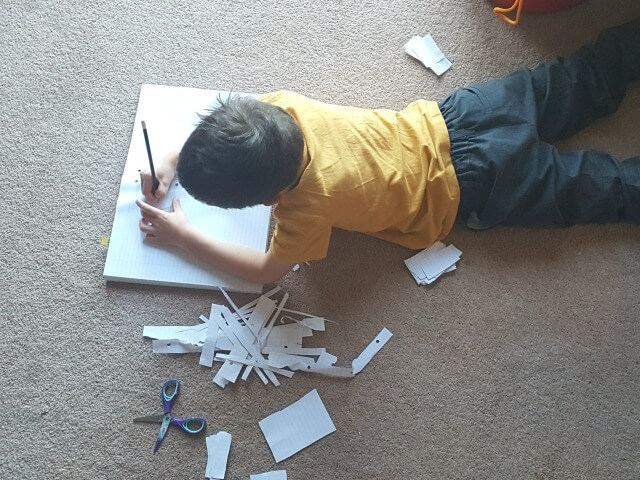 writing on the floor