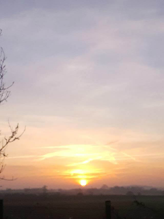 morning sunrise in December