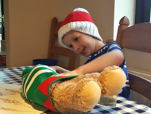 playing with santa and elf ha