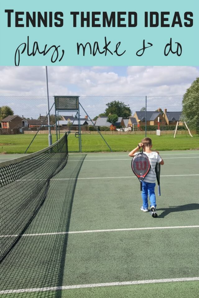 Tennis themed activities - Bubbablue and me