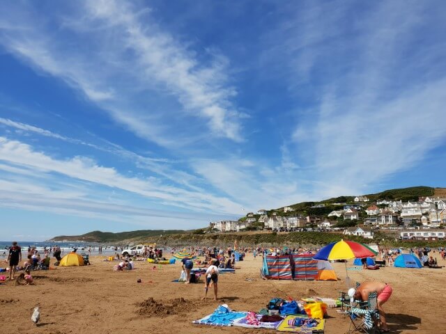 woolacombe beach in summer