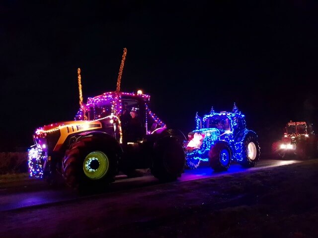 lit up tractors