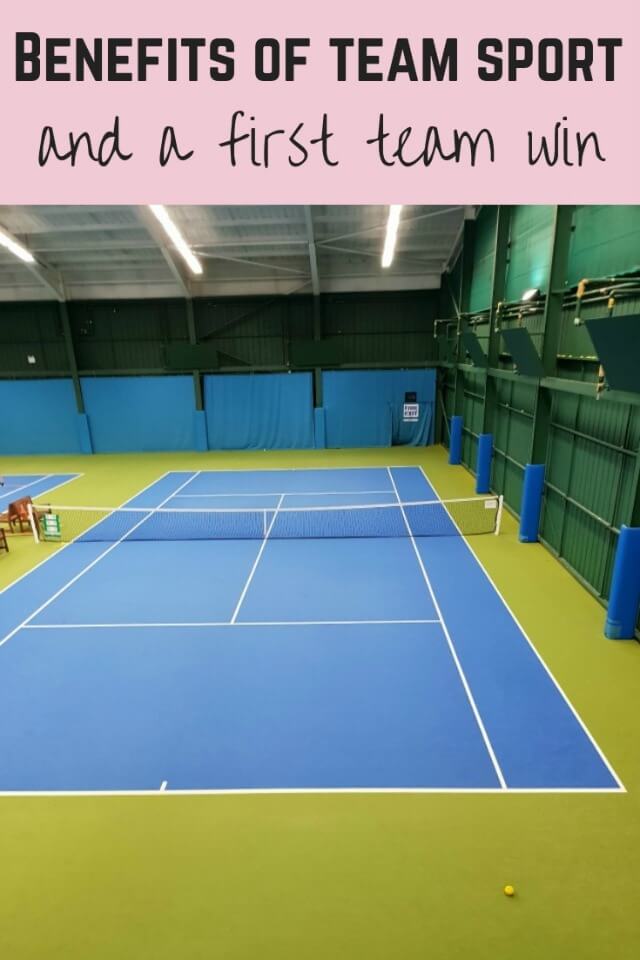 first tennis team win - Bubbablue and me