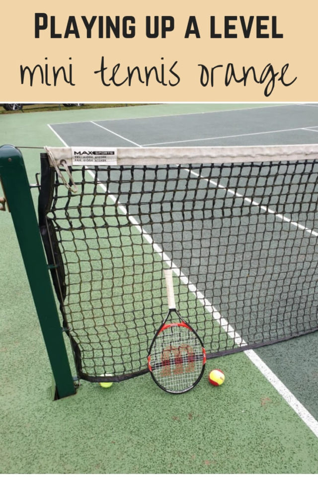 playing up a tennis level - Bubbablueandme