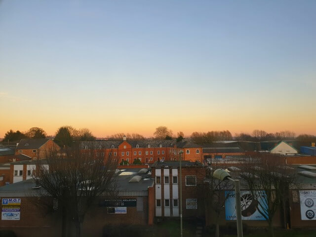 sunset view over banbury