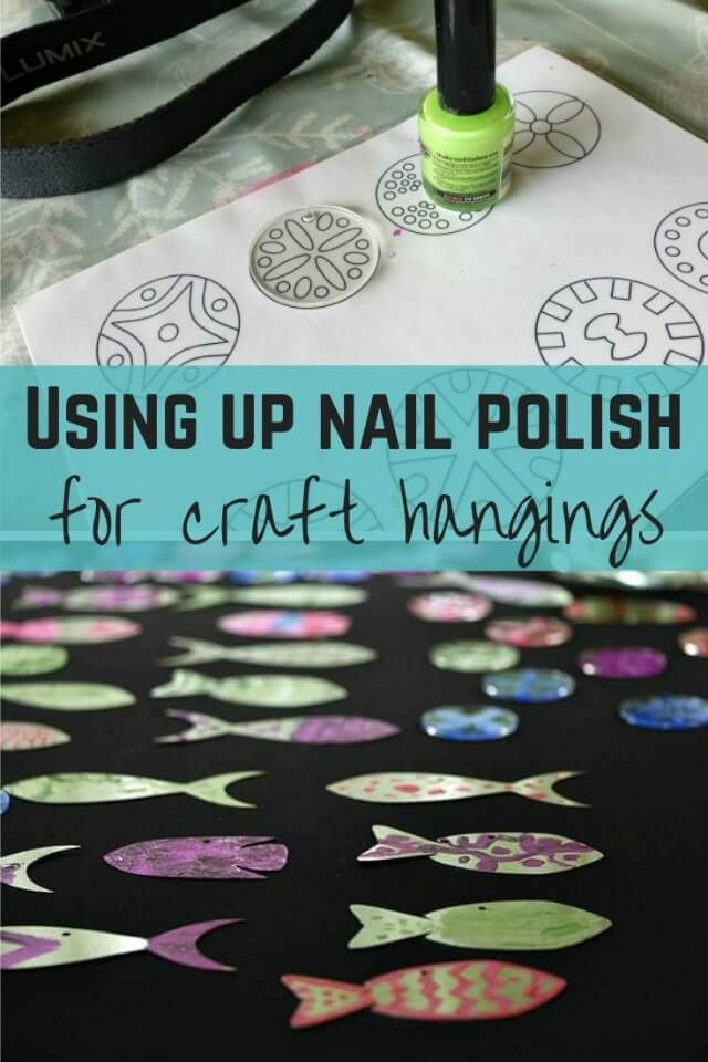 nail polish craft hangings - bubbablue and me