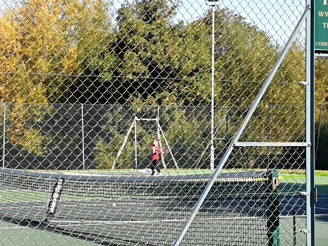 playing tennis through the netting