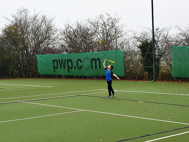 serving at tennis