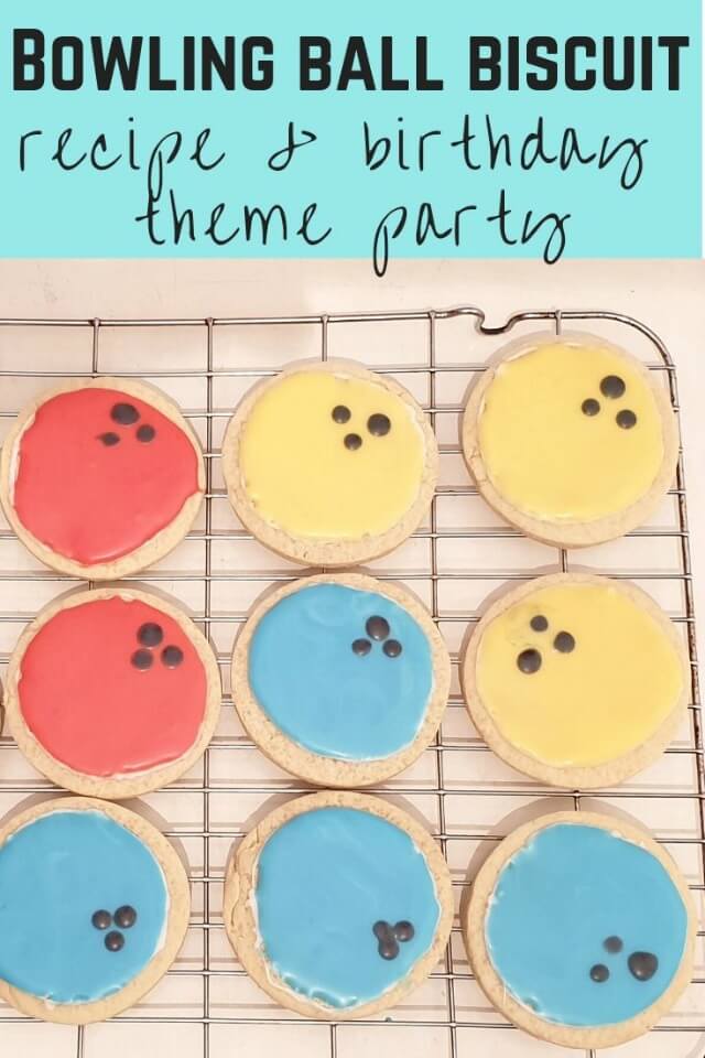 bowling ball theme biscuits and party