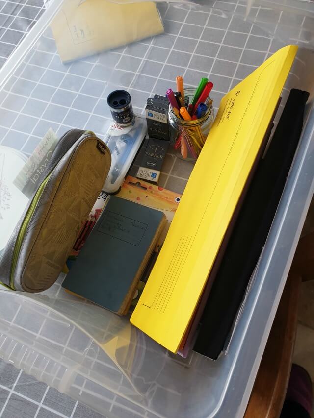 home schooling box ready