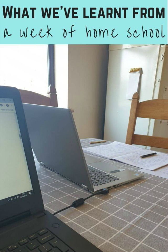 what we learnt from a week of home school