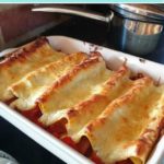 tomato bacon and pepper cannelloni
